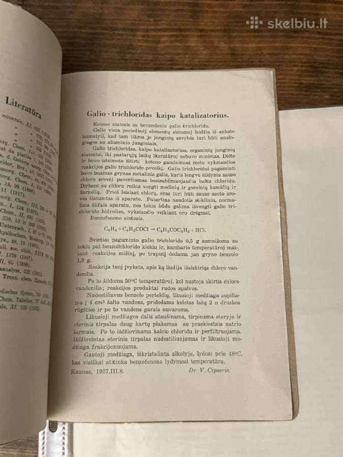 Chemijos skyrius. Universiteto darbai 1937 m. - nuotraukos Nr. 6