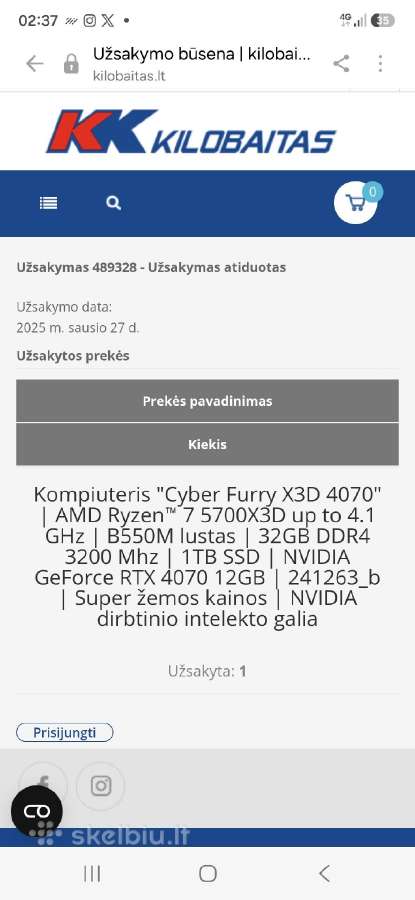 Pc Ryzen 7 5700x3d Rtx 4070 12gb 32gb - nuotraukos Nr. 18