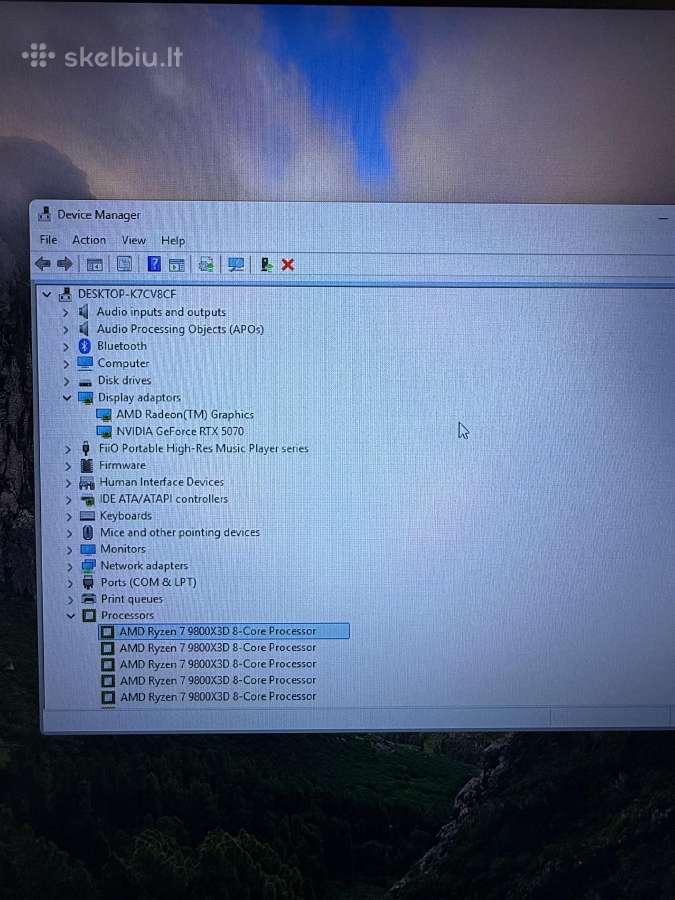 Ryzen 7 9800x3d, 5070 12gb, 32gb RAM - nuotraukos Nr. 3