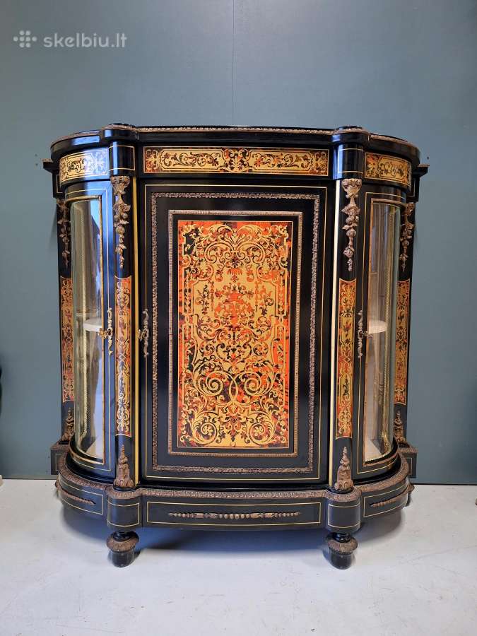 Napoleono III Boulle stiliaus trijų durų komoda - nuotraukos Nr. 2