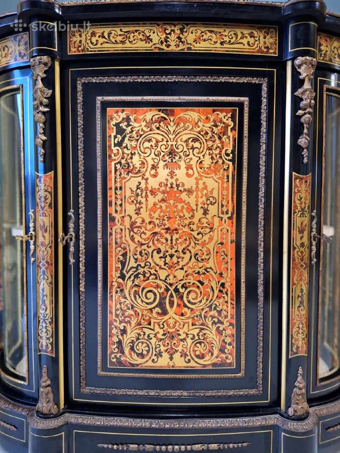 Napoleono III Boulle stiliaus trijų durų komoda - nuotraukos Nr. 5