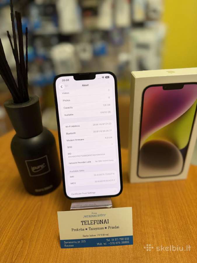 iPhone 14plus 128gb Black Su Garantija - nuotraukos Nr. 3