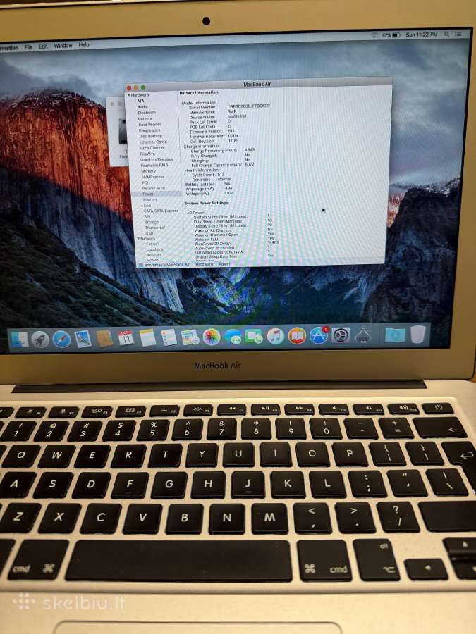MacBook Air 13-inch A1466 128gb Su Garantija - nuotraukos Nr. 4