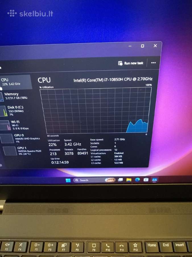 P15v i7-10850/64/nvidia P620 - nuotraukos Nr. 2