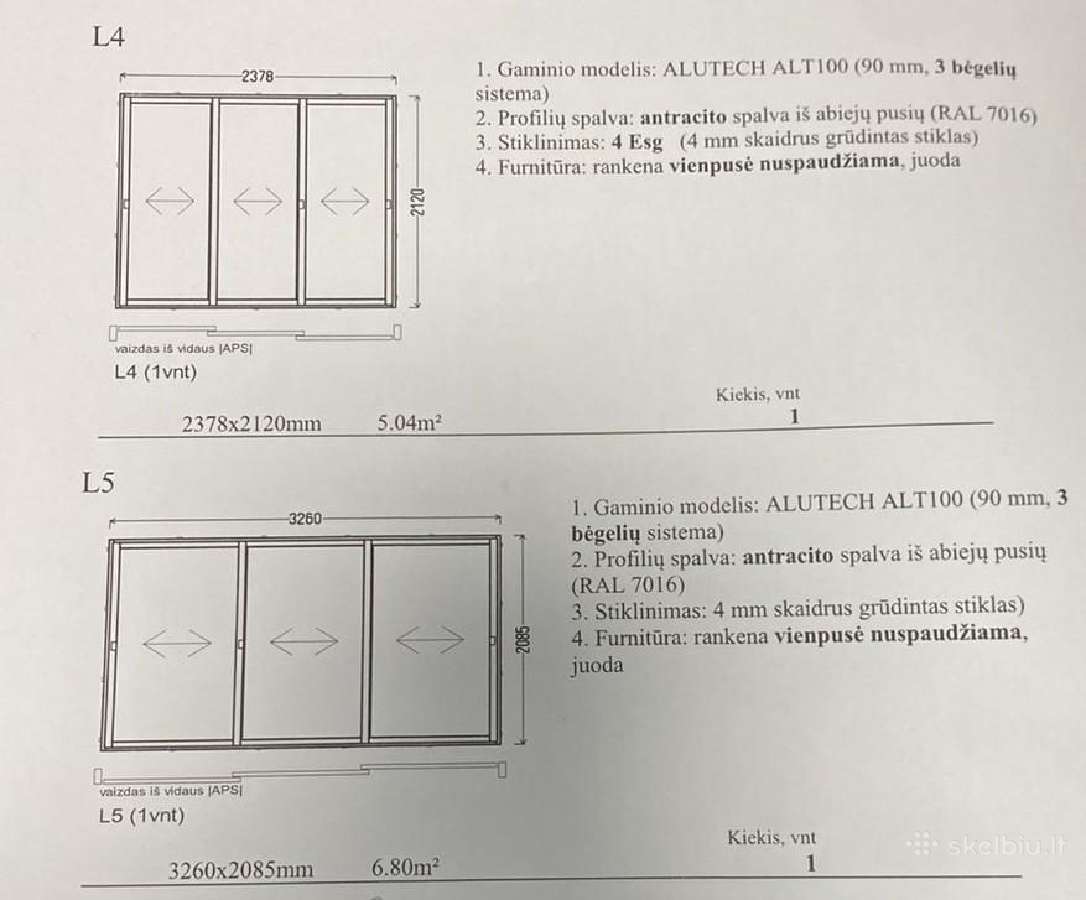 Stumdoma aliuminio stiklinimo sistema terasoms - nuotraukos Nr. 6