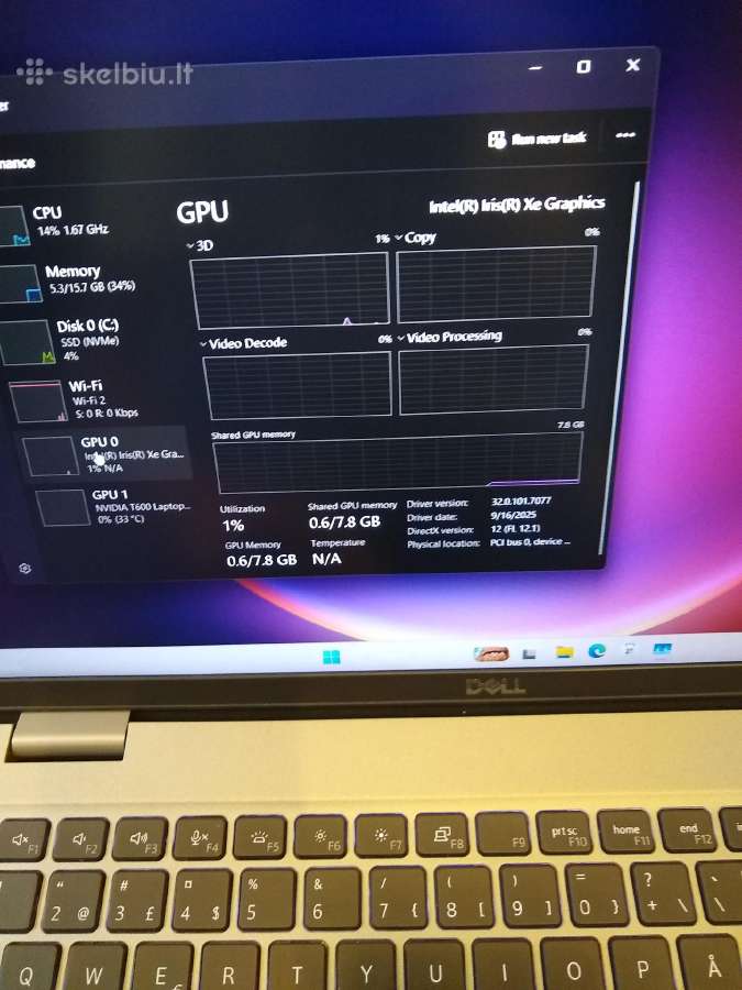 Precision 3571 i5-12500h/500/t600 - nuotraukos Nr. 3