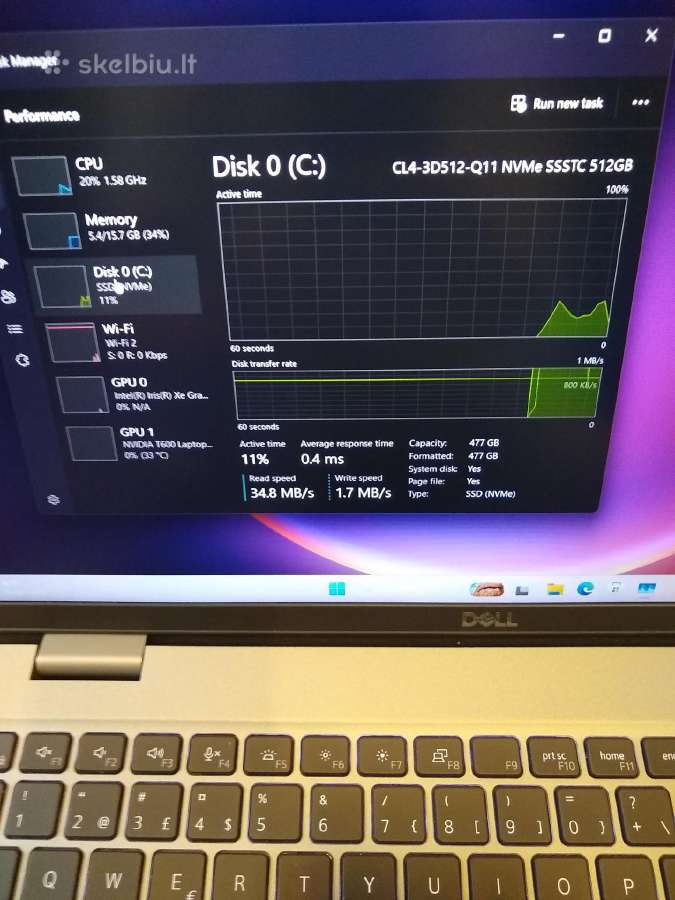Precision 3571 i5-12500h/500/t600 - nuotraukos Nr. 4