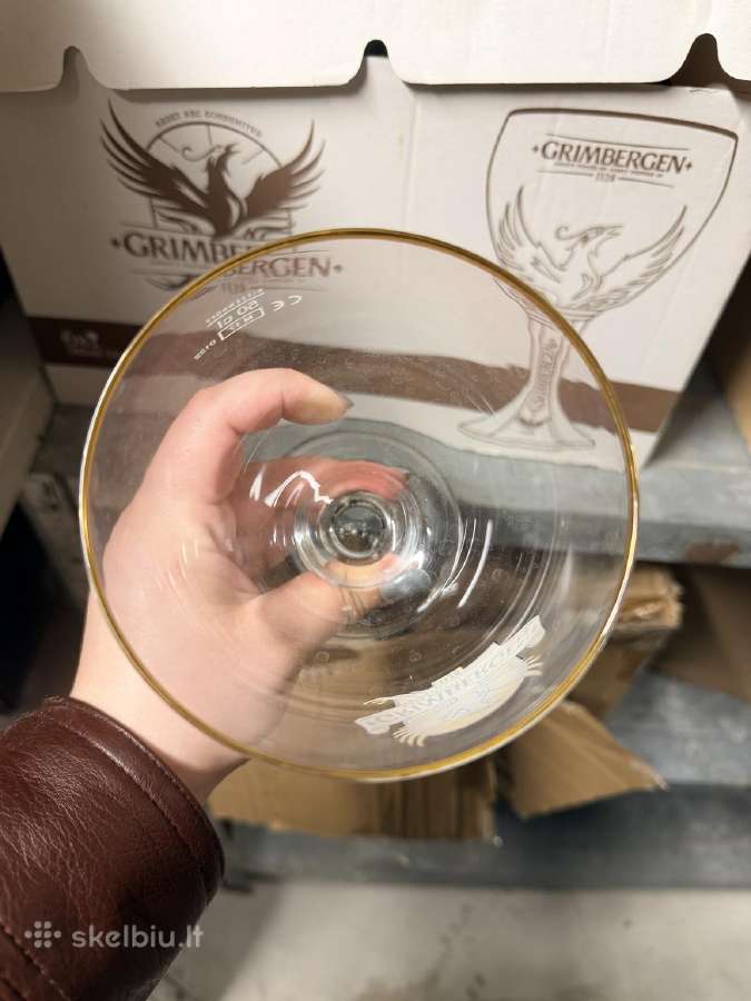 Naujos Grimbergen alaus taurės su reljefu – 1,50 € - nuotraukos Nr. 7