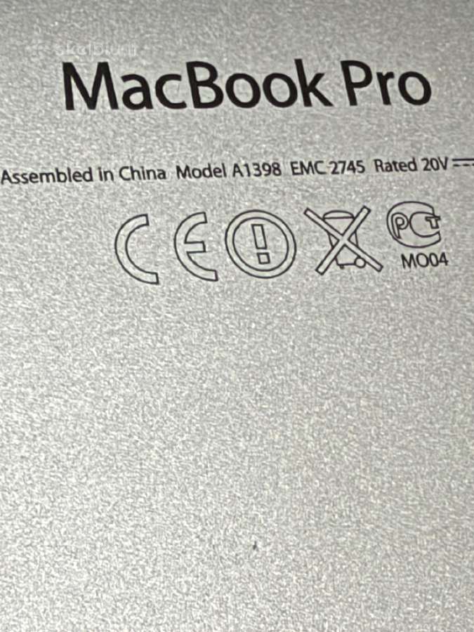 MacBook Pro I7 512gb Model A1398 Su Garantija - nuotraukos Nr. 2
