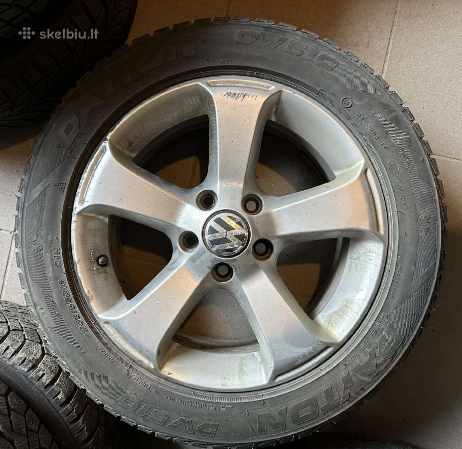 4 R16 VW ratų komplektas su žieminėmis padangomis - nuotraukos Nr. 3