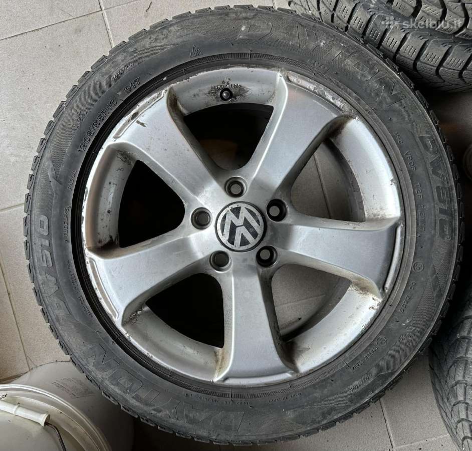 4 R16 VW ratų komplektas su žieminėmis padangomis - nuotraukos Nr. 4