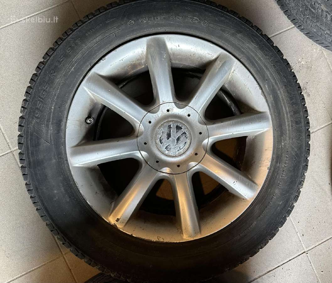 4 VW R15 ratai su žieminėmis padangomis - nuotraukos Nr. 3