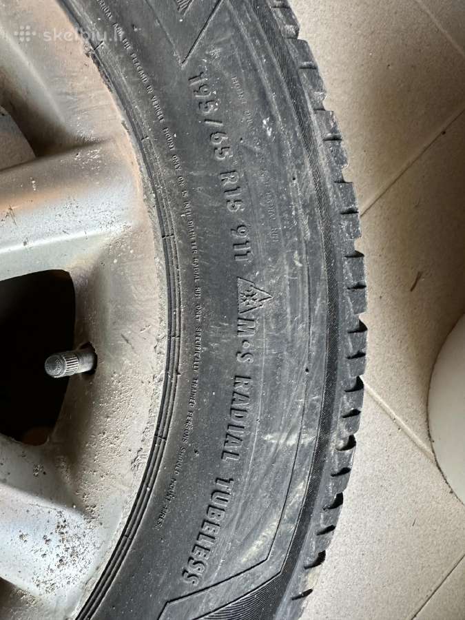 4 VW R15 ratai su žieminėmis padangomis - nuotraukos Nr. 8