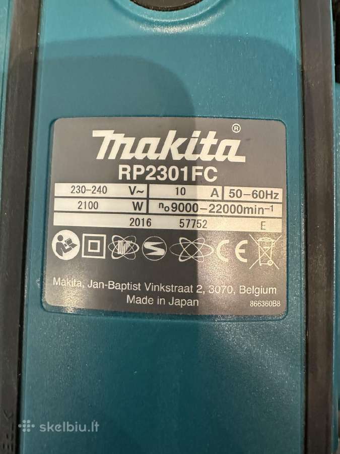 Freza Makita Rp2301fc, 2100 W - nuotraukos Nr. 5