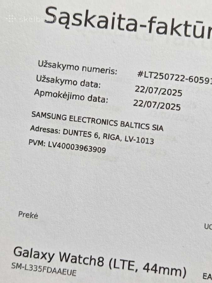 Galaxy Watch 8 Lte, 44 mm su garantija - nuotraukos Nr. 5