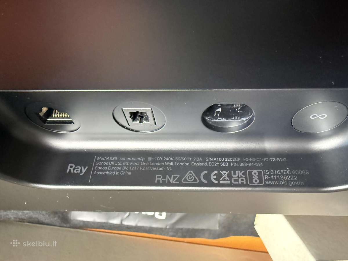 Parduodu Sonos Ray Soundbar - nuotraukos Nr. 2