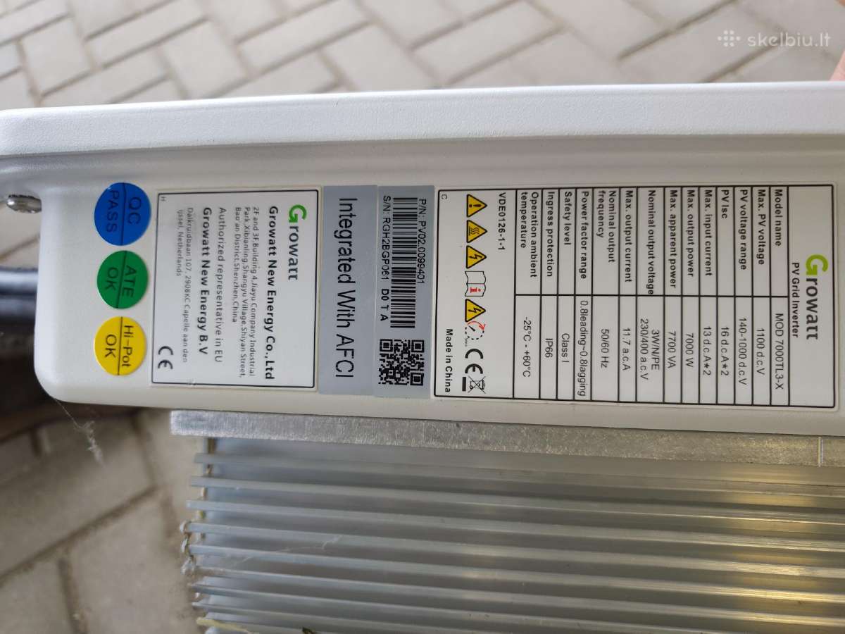 Growatt 7kw inverteris. - nuotraukos Nr. 2