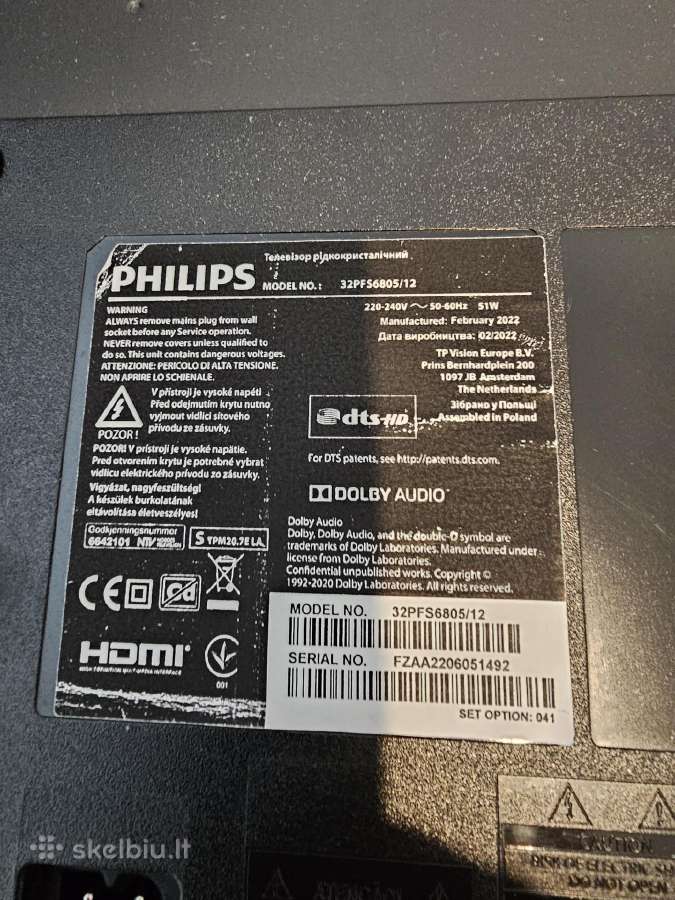Parduodu Philips Smart TV 32pfs6805/12 - nuotraukos Nr. 2