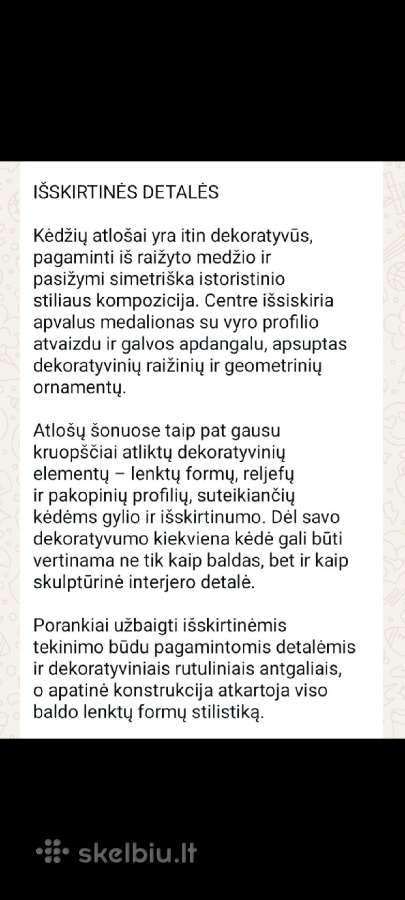 Parduodu dvi senoviskas įspudingas kedes. - nuotraukos Nr. 24