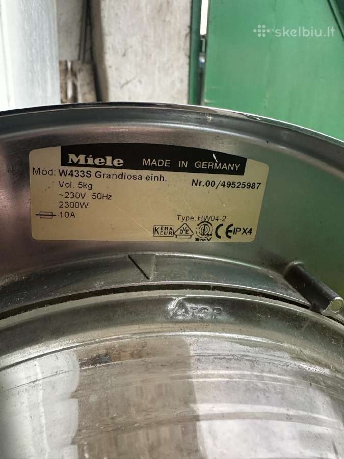 Miele W433s skalbimo mašina - nuotraukos Nr. 3