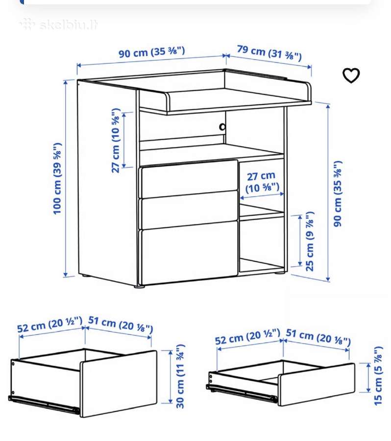 Ikea vystymo stalas - nuotraukos Nr. 6