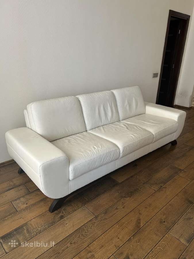 Trivietė Juodasis Alksnis sofa, odinė - nuotraukos Nr. 2