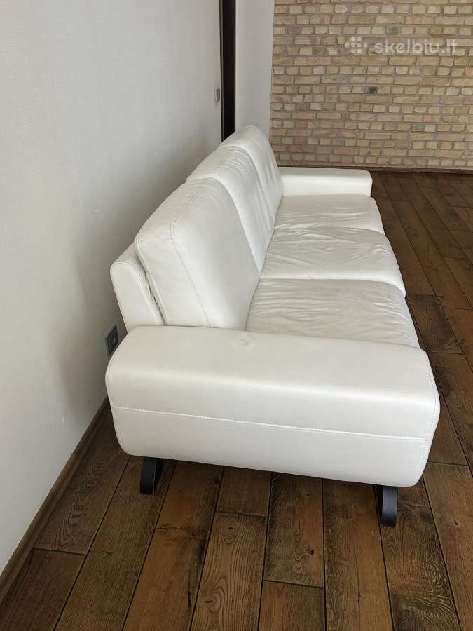 Trivietė Juodasis Alksnis sofa, odinė - nuotraukos Nr. 5