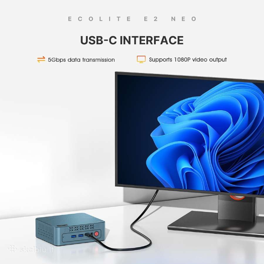 Mini Pc Ryzen 5 RAM 8/16gb Nvme 256gb Wi-fi win 11 - nuotraukos Nr. 5