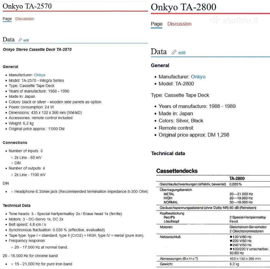Onkyo Integra Ta-2800 Denon Drm-800a - nuotraukos Nr. 10