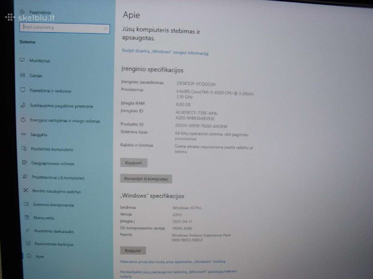 Stacionaru kompiuteri Dell Optiplex 3040 - nuotraukos Nr. 4