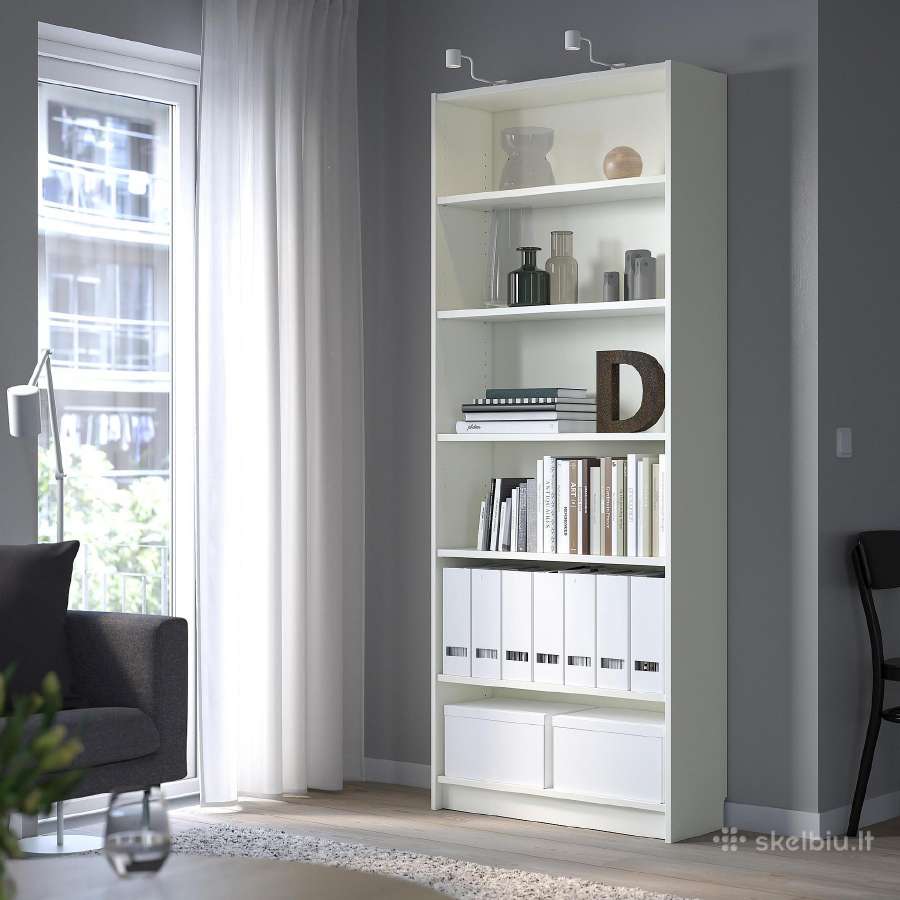 Ikea Billy knygų spinta, balta, 80x28x202 cm – pui - nuotraukos Nr. 2