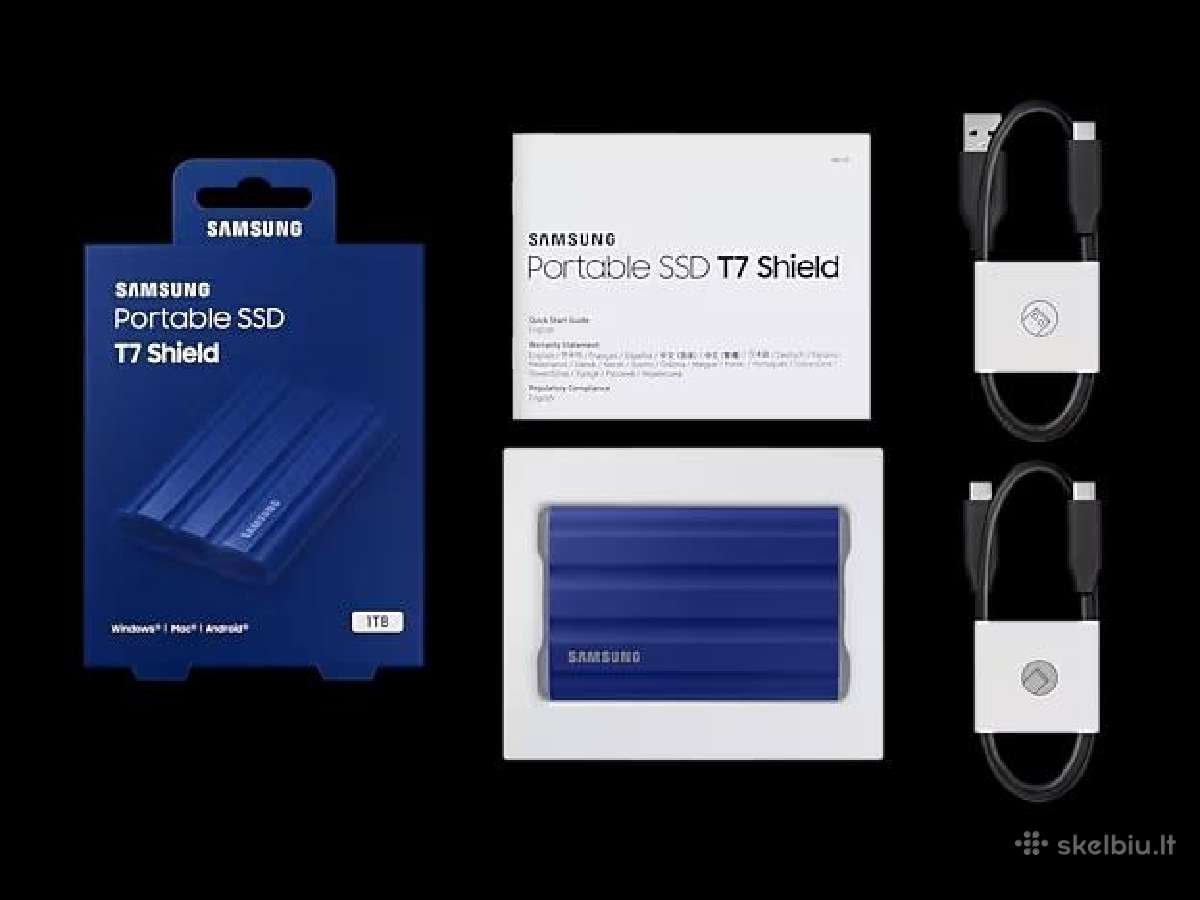 Naujas Samsung T7 Shield 1tb išorinis SSD diskas - nuotraukos Nr. 3