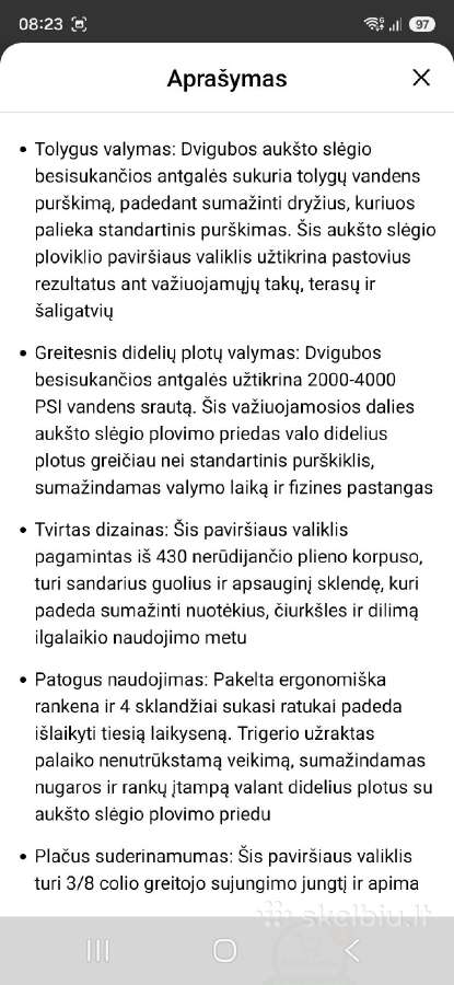 Trinkelių,terasų plovimo įrenginys - nuotraukos Nr. 11