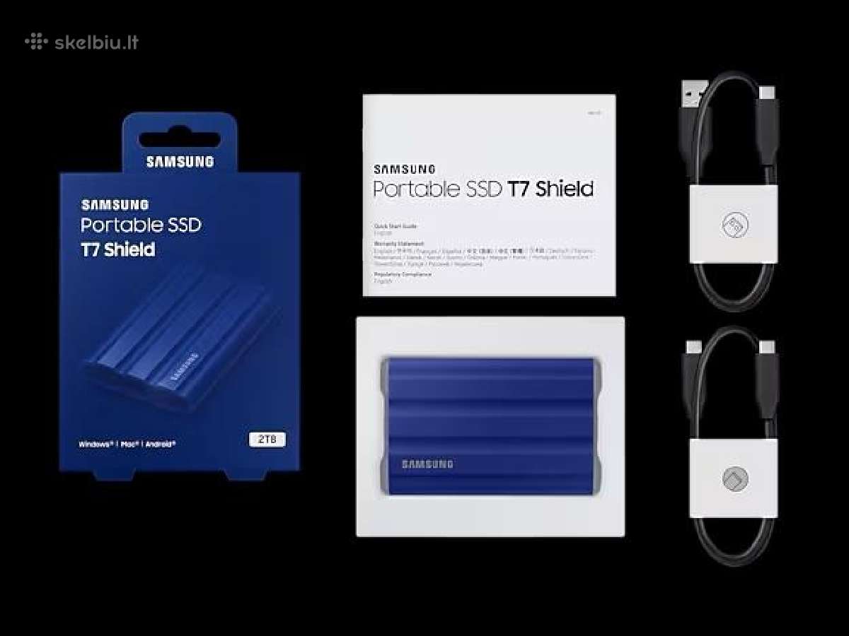 Naujas Samsung T7 Shield 2tb išorinis SSD diskas - nuotraukos Nr. 3