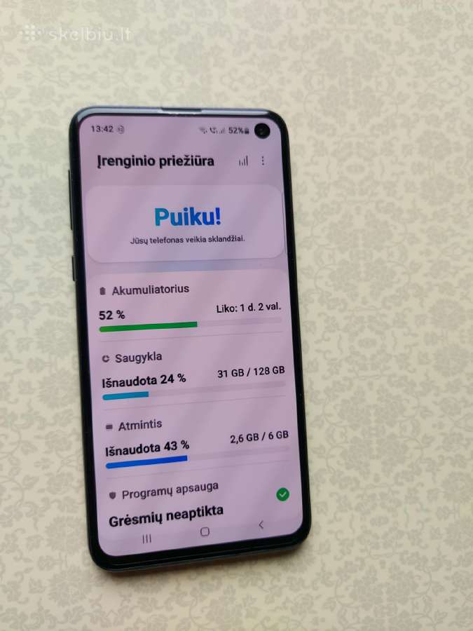 Samsung s10e 128/6 labai geros būklės - nuotraukos Nr. 4