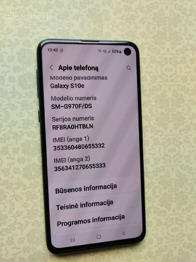 Samsung s10e 128/6 labai geros būklės - nuotraukos Nr. 5