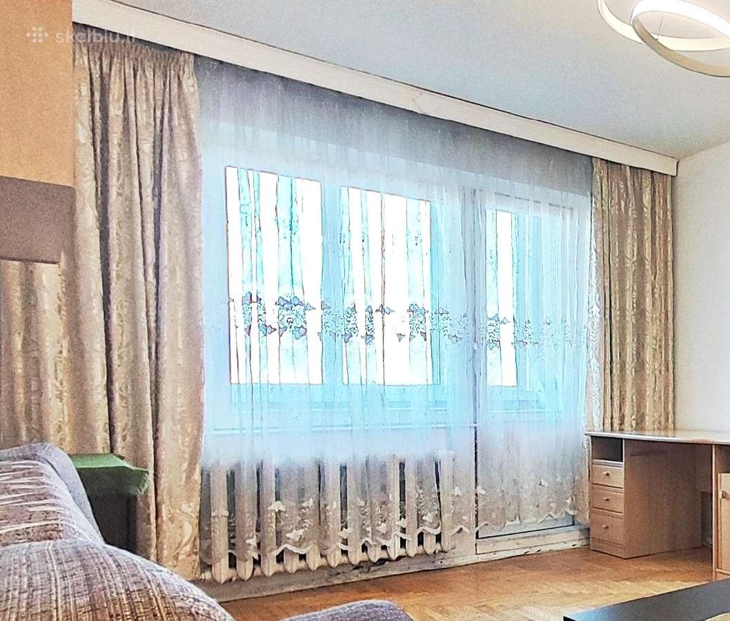 Smėlio spalvos užuolaidos su dekoratyviniu raštų. - nuotraukos Nr. 3