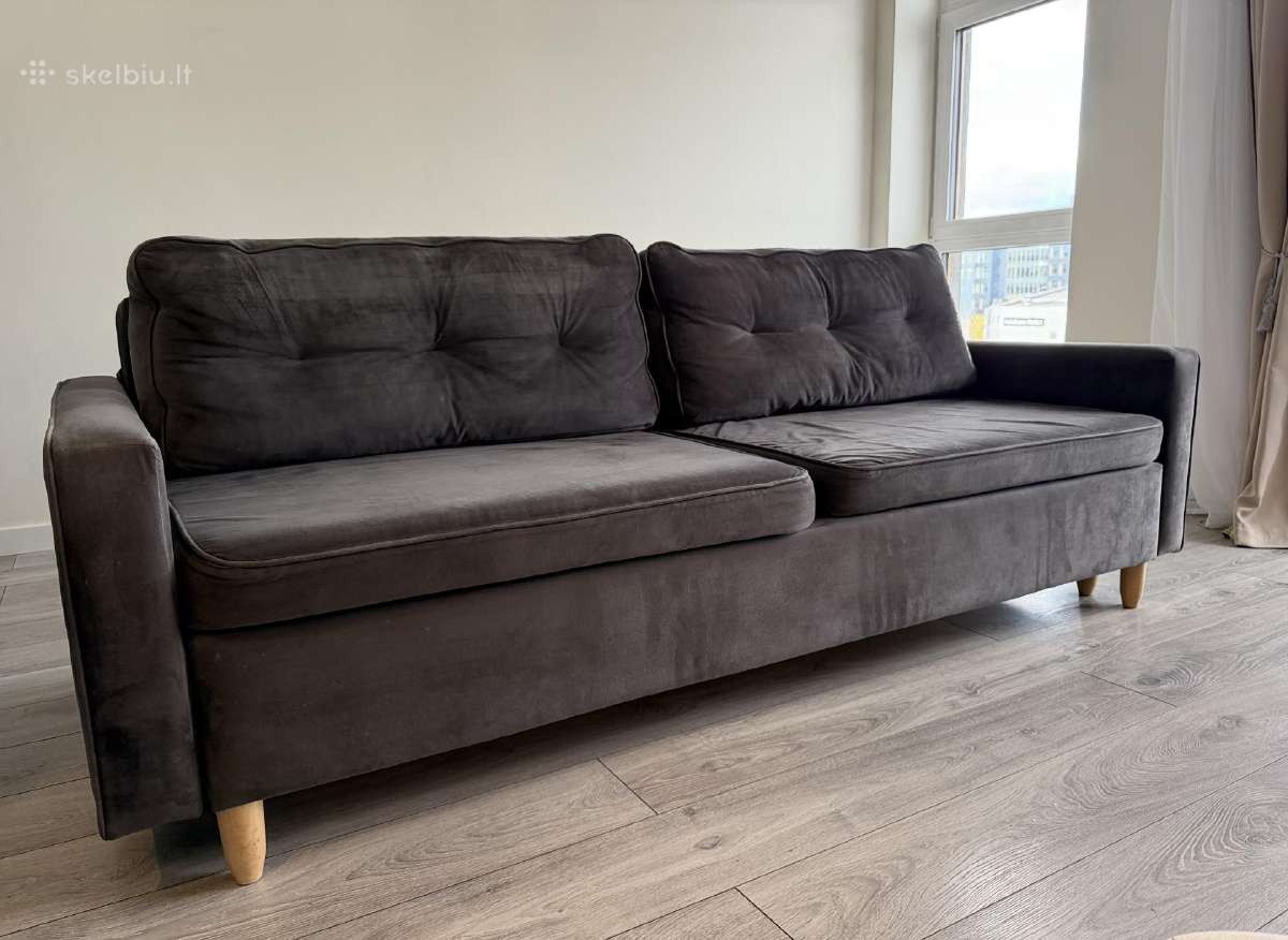 Veliūrinė sofa-lova - nuotraukos Nr. 5