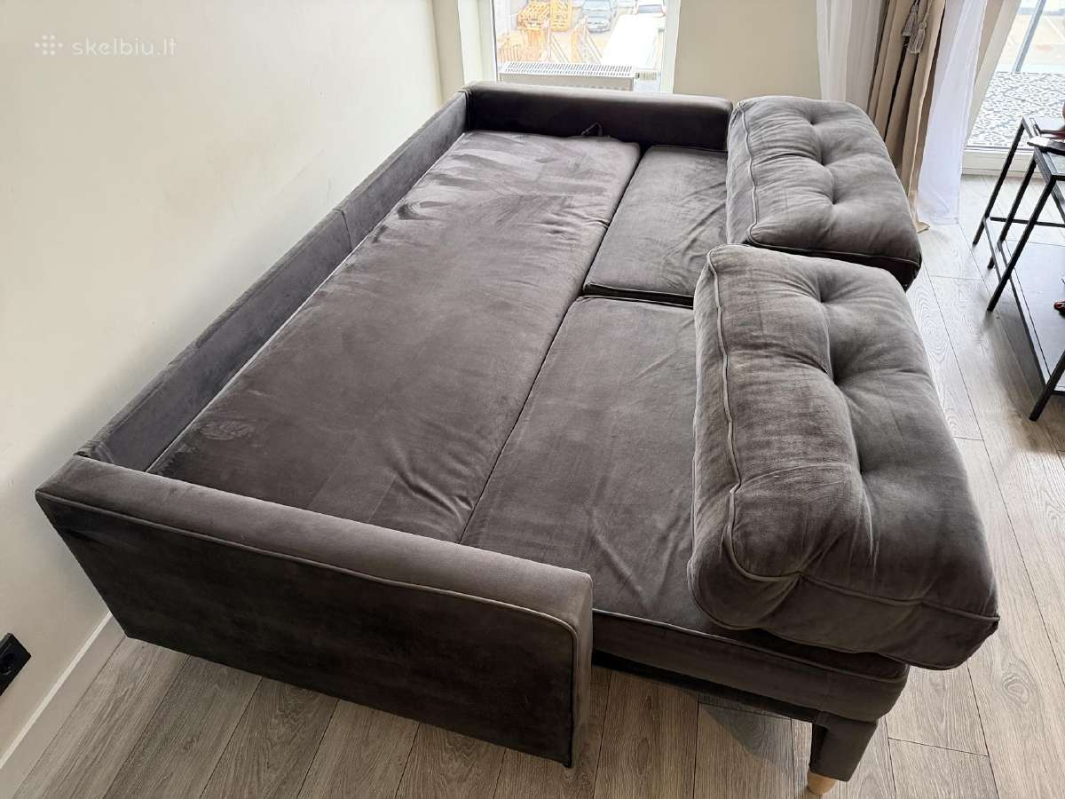 Veliūrinė sofa-lova - nuotraukos Nr. 7