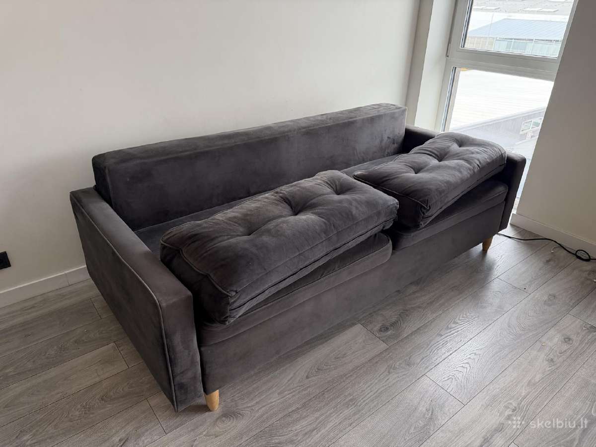Veliūrinė sofa-lova - nuotraukos Nr. 9