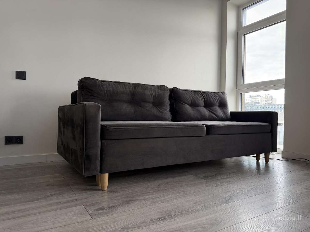 Veliūrinė sofa-lova - nuotraukos Nr. 2