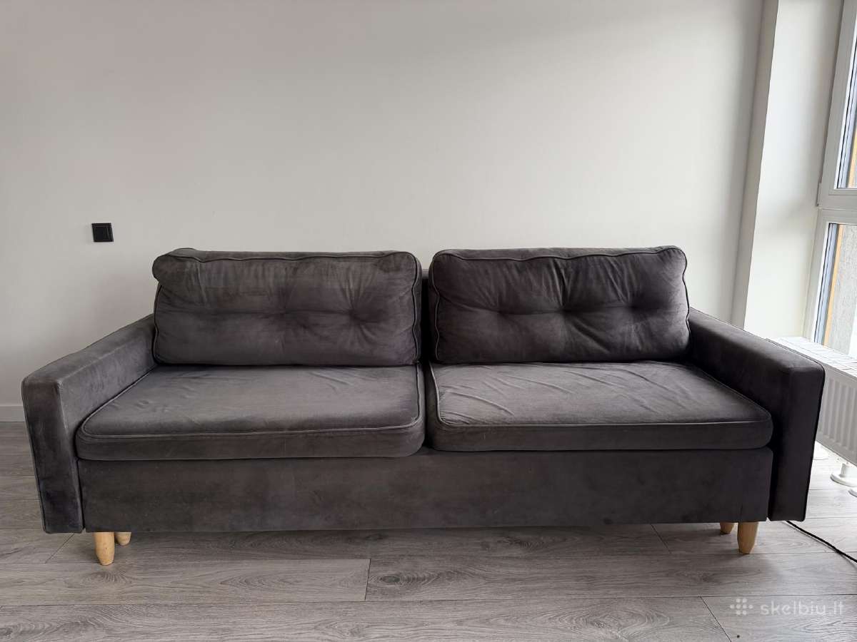 Veliūrinė sofa-lova - nuotraukos Nr. 6