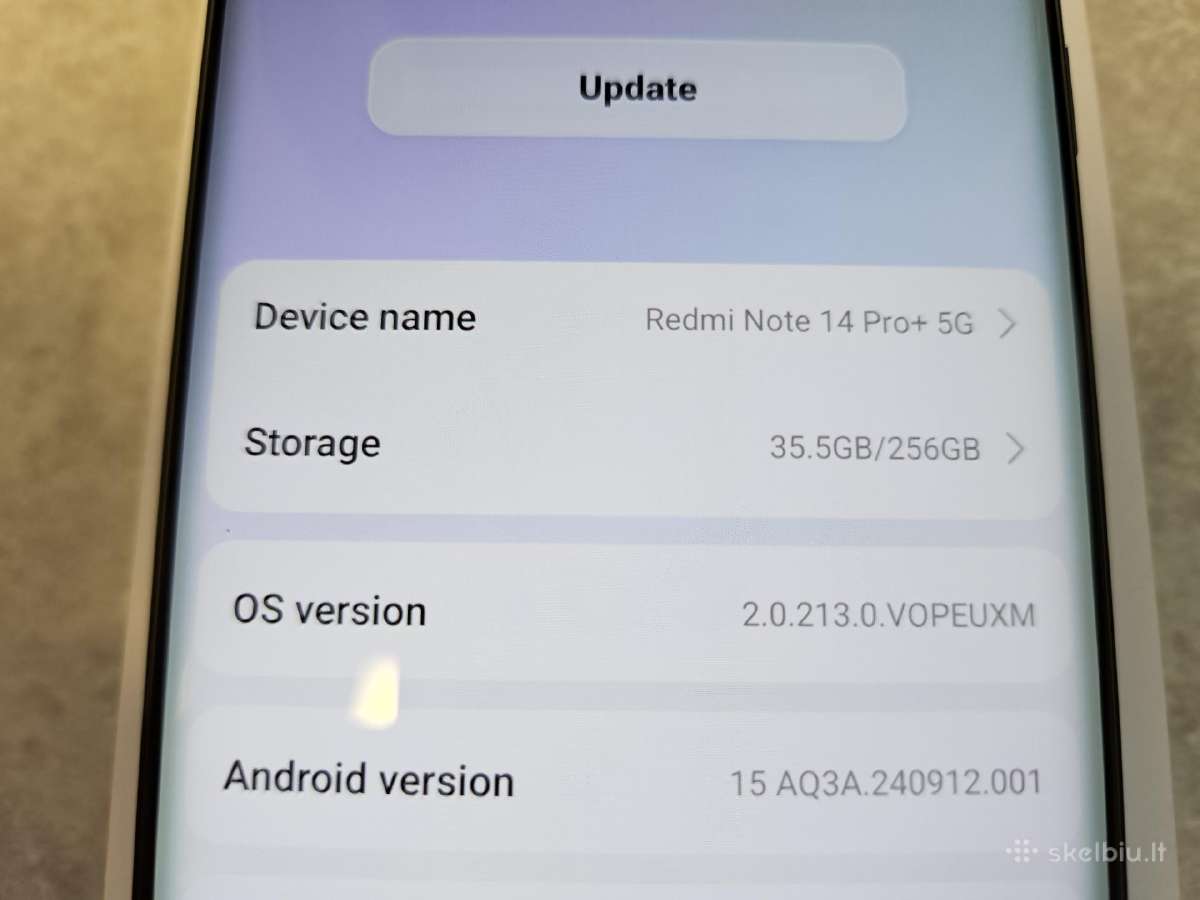 Idealios būklės Redmi Note 14 Pro+ 5G telefonas - nuotraukos Nr. 3