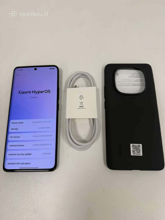 Xiaomi Redmi Note 14 Pro + 5G Midnight black - nuotraukos Nr. 2