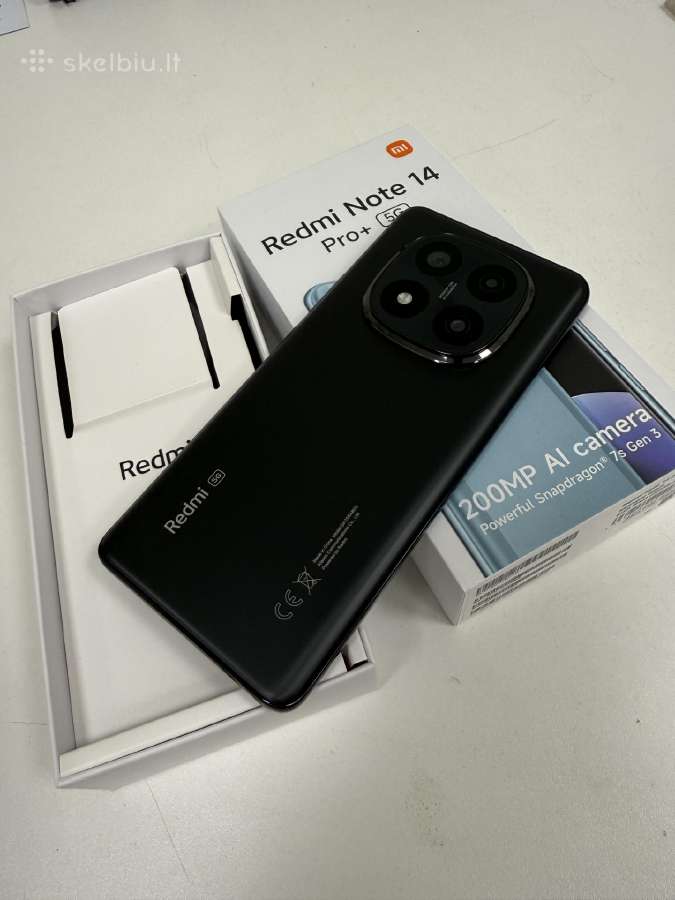 Xiaomi Redmi Note 14 Pro + 5G Midnight black - nuotraukos Nr. 3