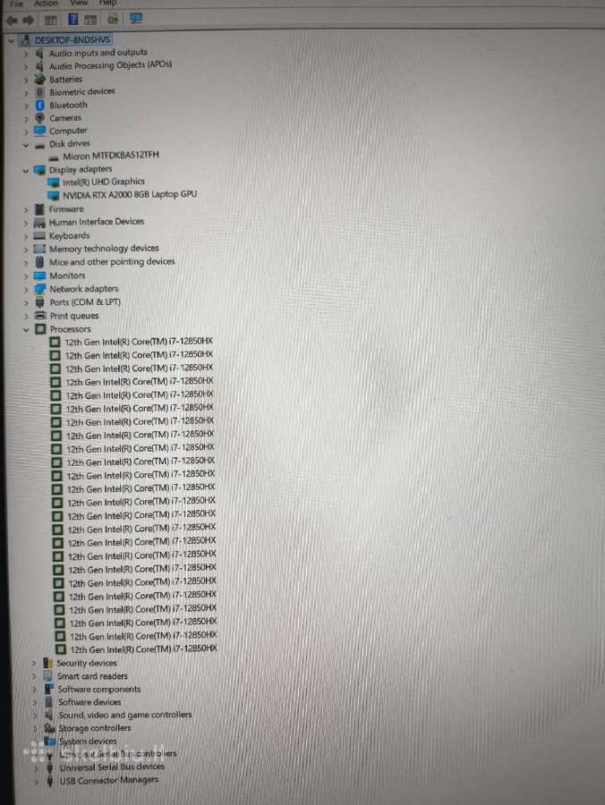 P16 Qwxga i7-12850hx 32gb 512gb A2000 8gb 5% - nuotraukos Nr. 5