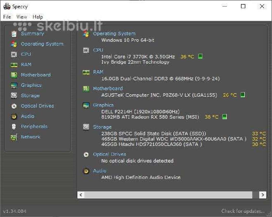 I7 3770k / Rx580 8gb / 16gb RAM / SSD & HDD - nuotraukos Nr. 9