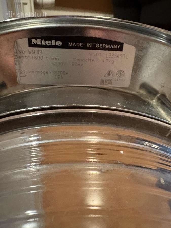 Skalbimo mašina Mielenovo Super W933 - nuotraukos Nr. 8