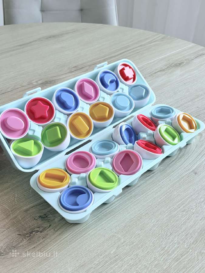 Spalvotieji kiaušiniai dėžutėje - nuotraukos Nr. 2
