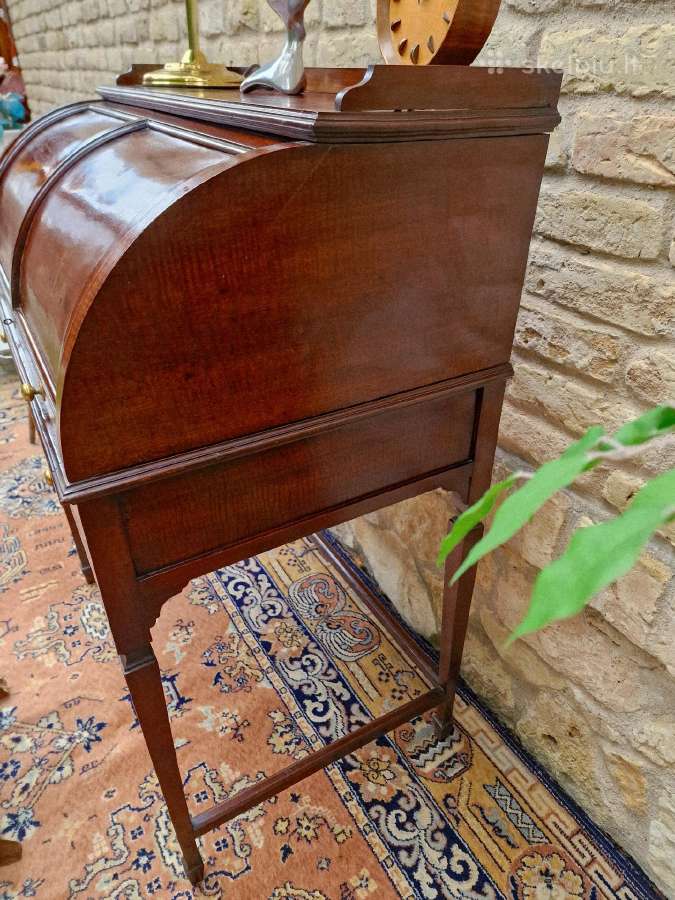Vintažinis Art Nouveau raudonmedžio sekreteras - nuotraukos Nr. 4